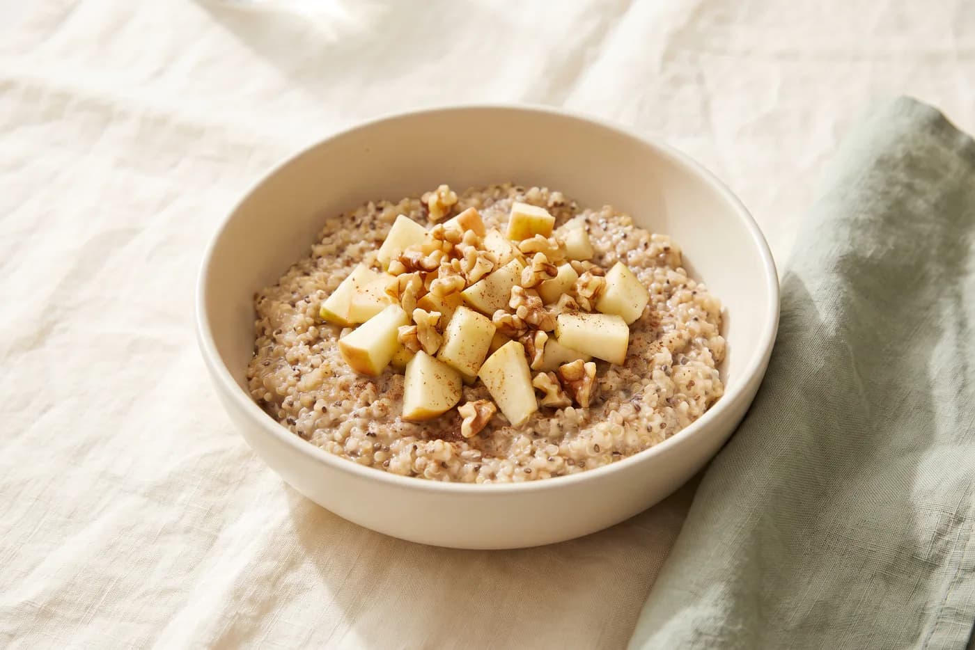 Apple Walnut Cinnamon Quinoa Protein Bowl