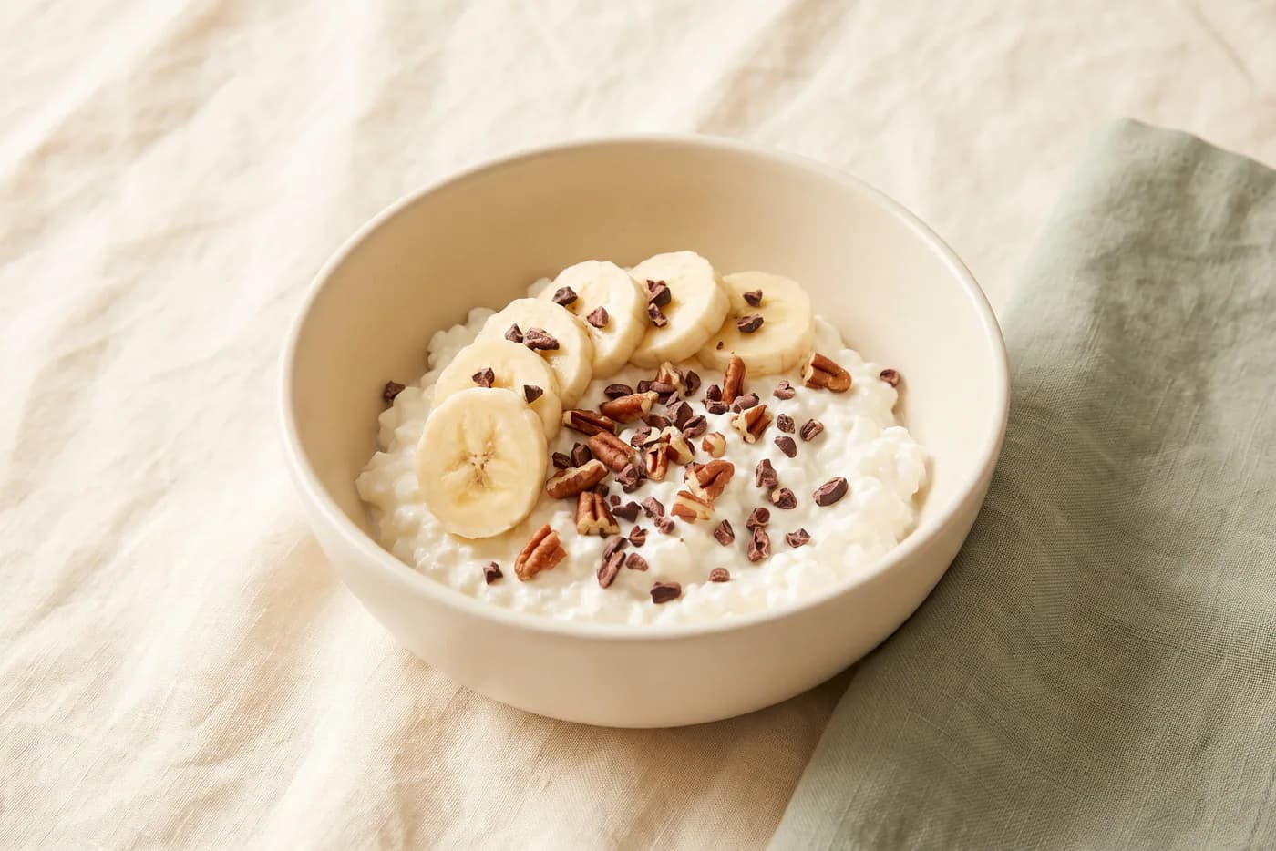 Banana Pecan Cottage Cheese Breakfast Bowl