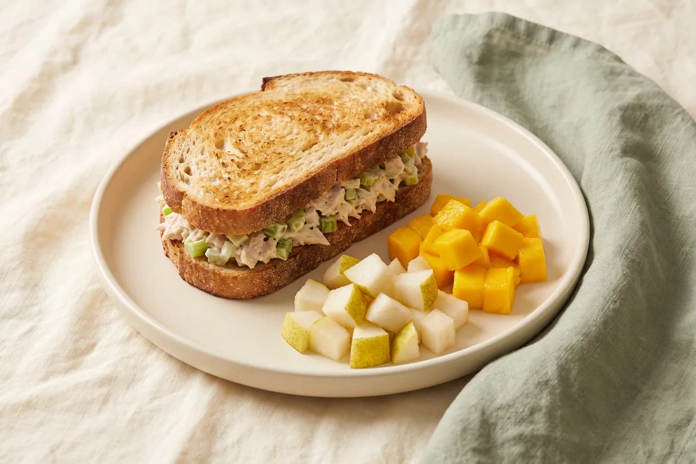 Chicken Salad Sourdough with Pear and Mango
