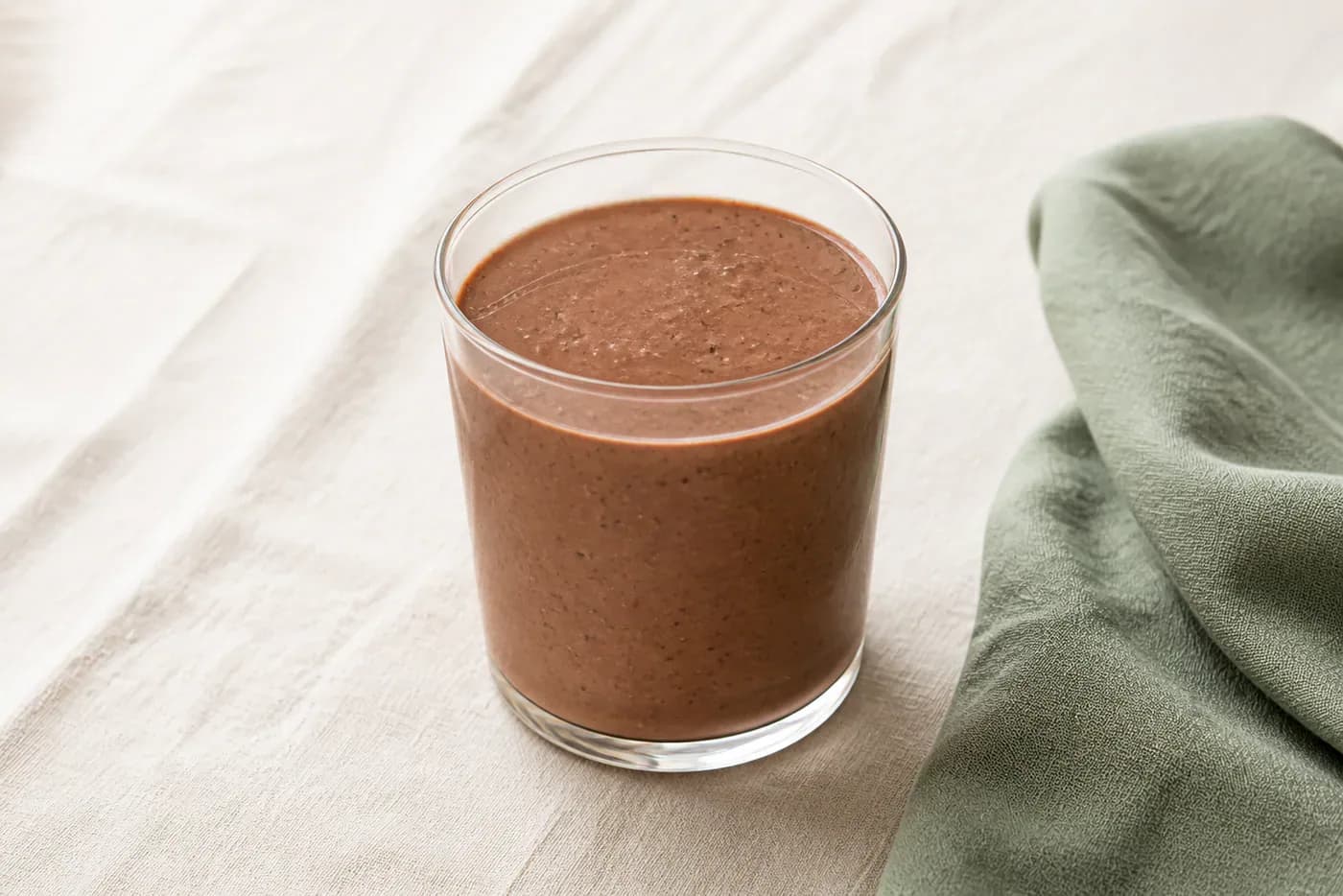 Chocolate Almond Butter Protein Shake with Chia
