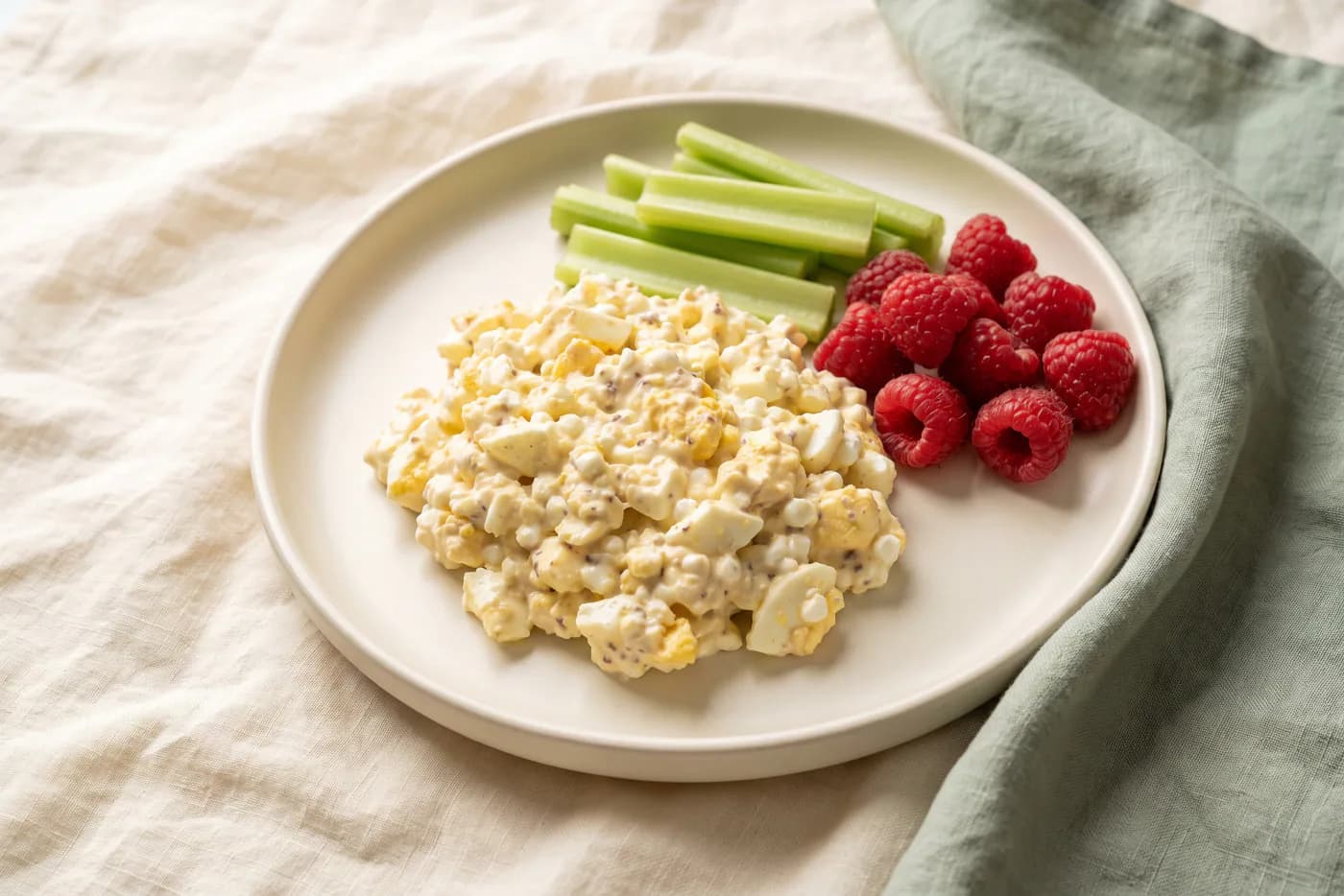 Creamy Protein Egg Salad with Cottage Cheese