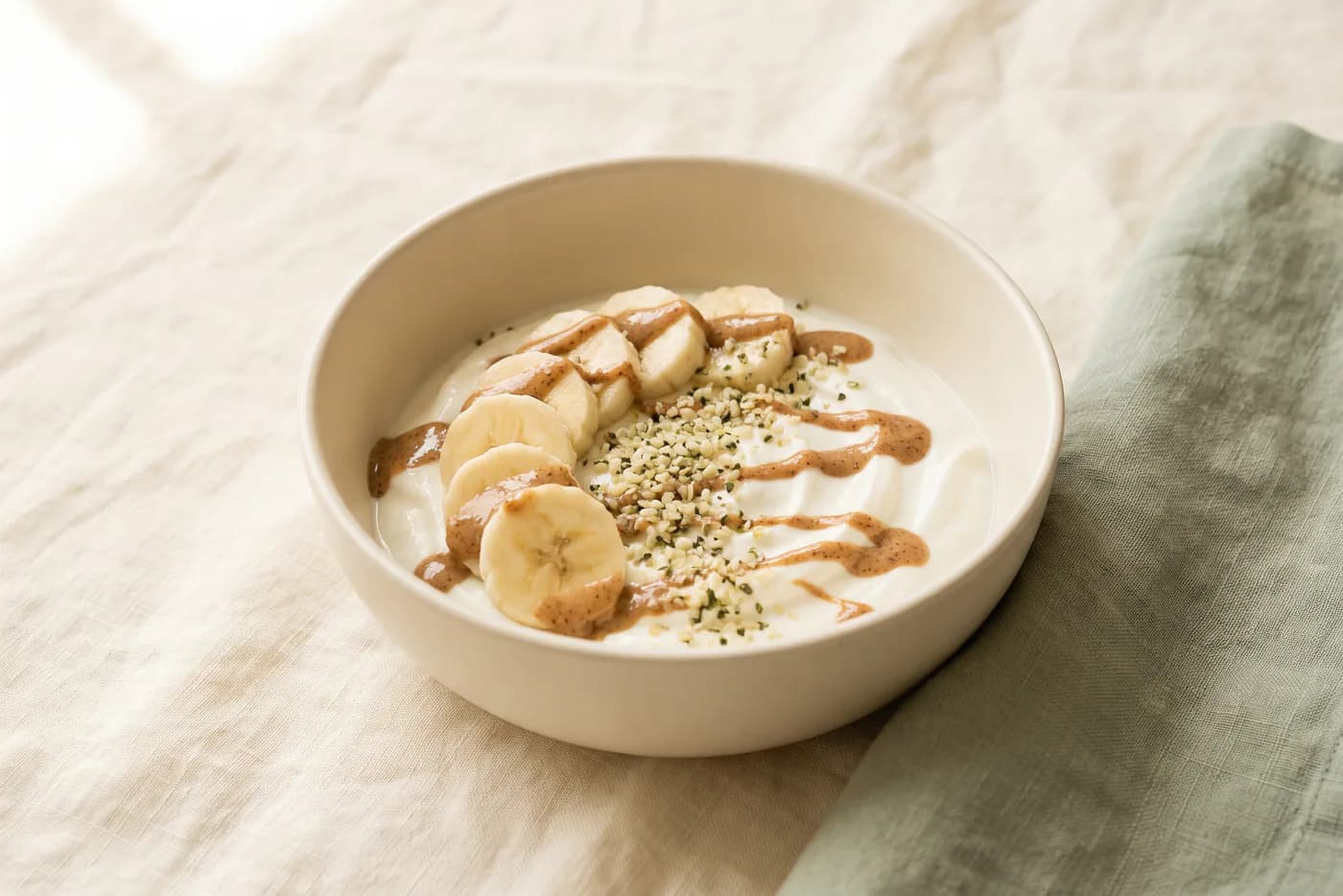 Greek Yogurt Banana Bowl with Almond Butter