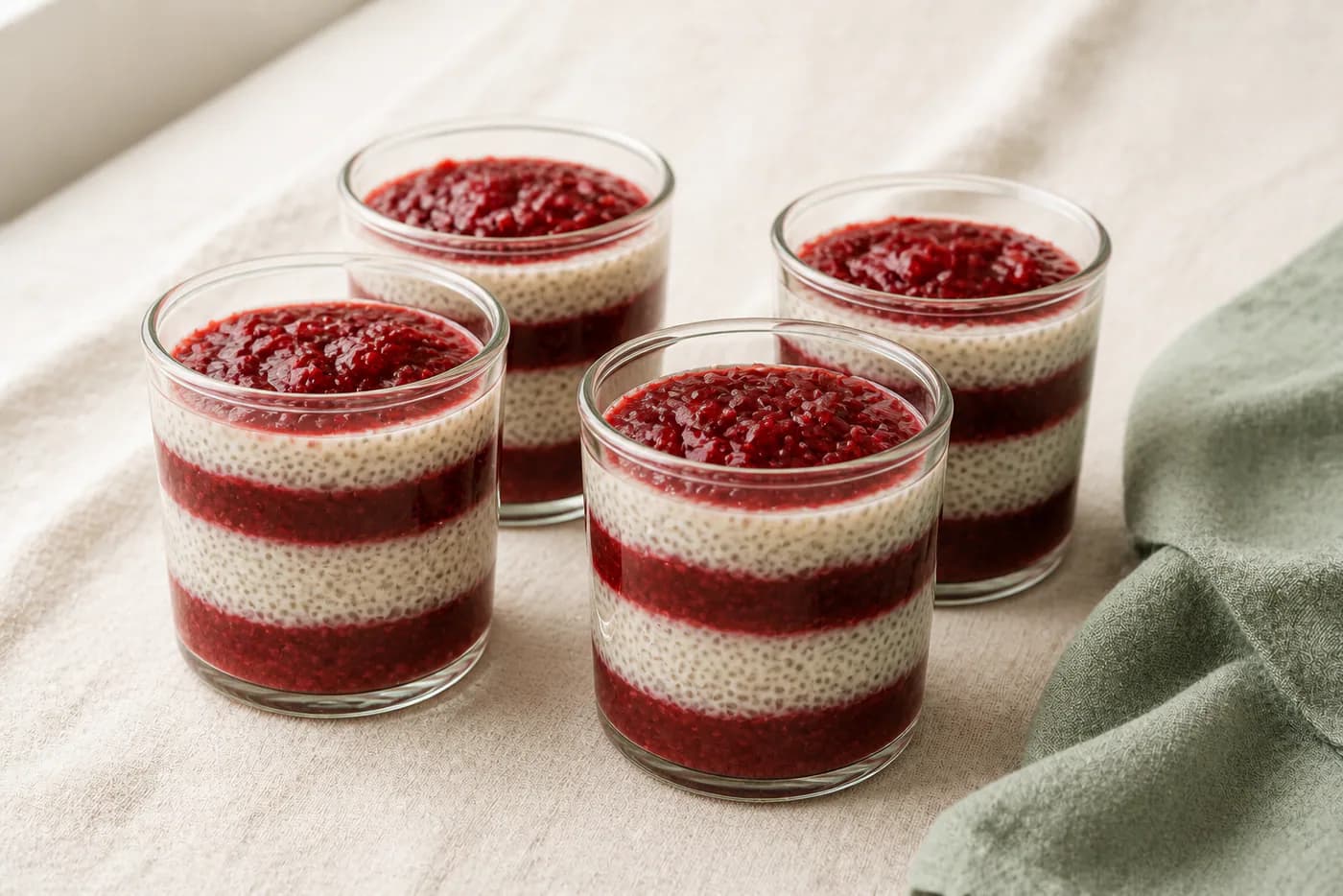 Maple Cranberry Chia Parfaits