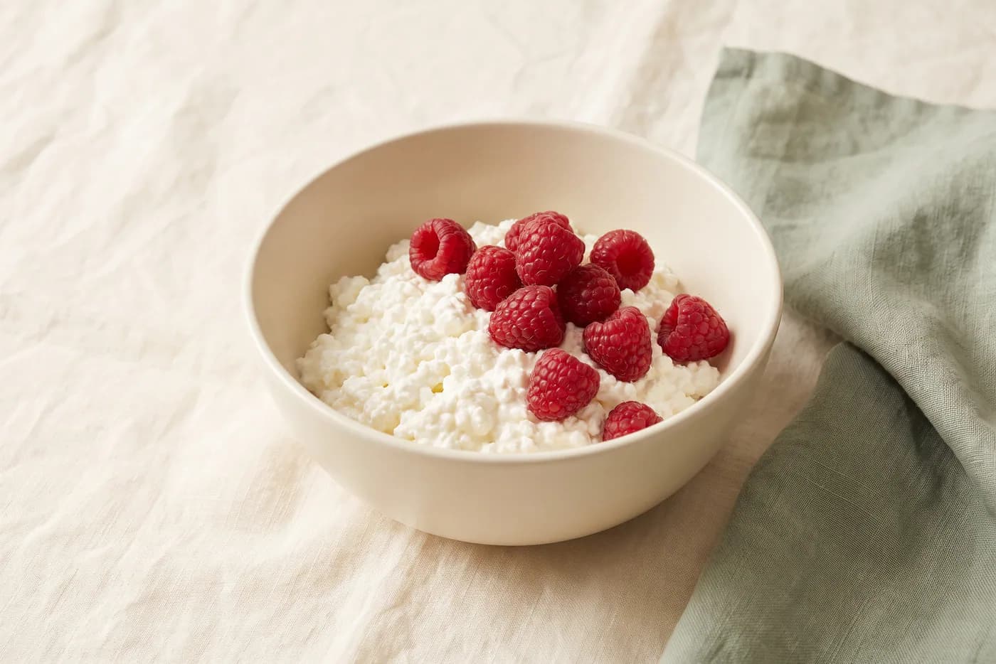 Raspberry Cottage Cheese Protein Snack
