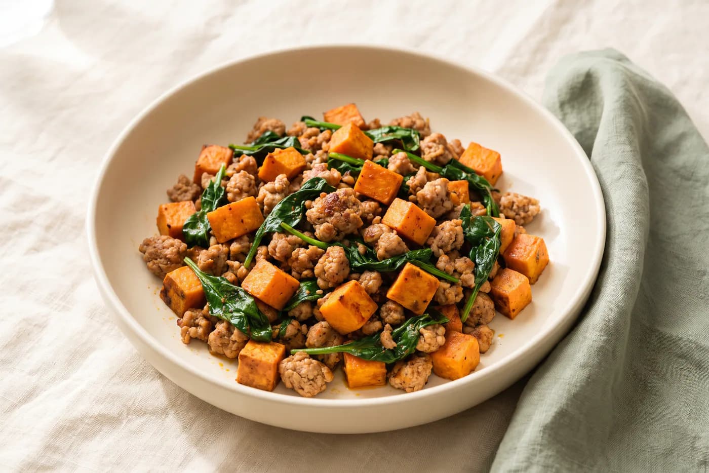 Smoky Ground Turkey Sweet Potato Skillet