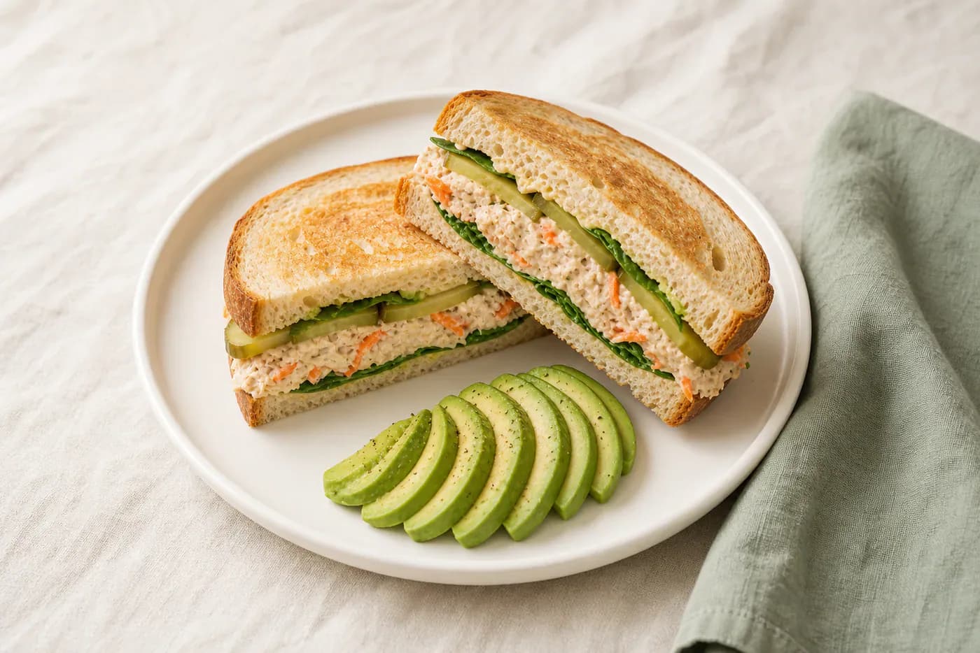 Protein-Packed Tuna Hummus Sandwich