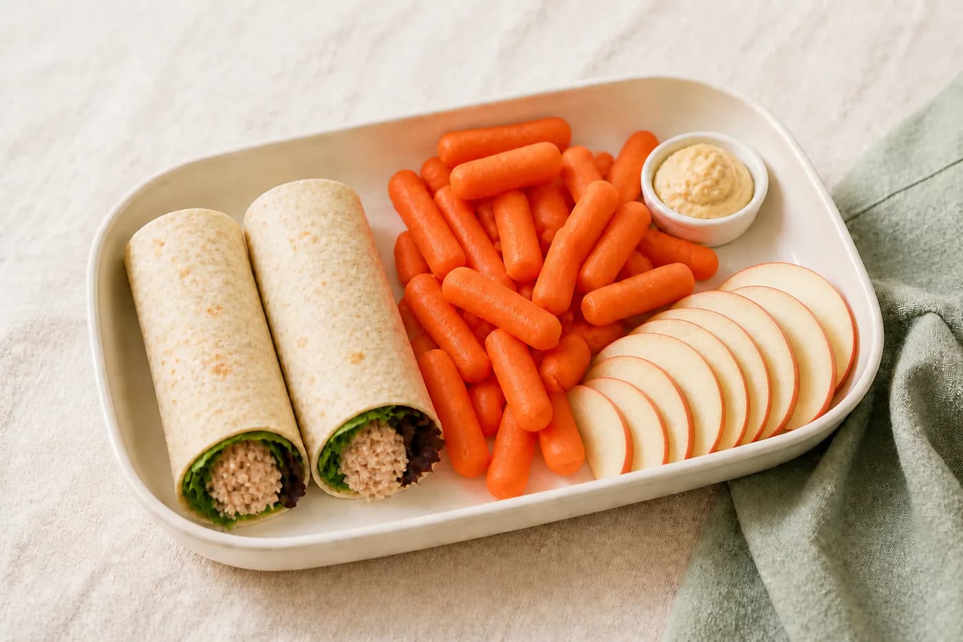 High-Protein Tuna Hummus Wrap Snack Box