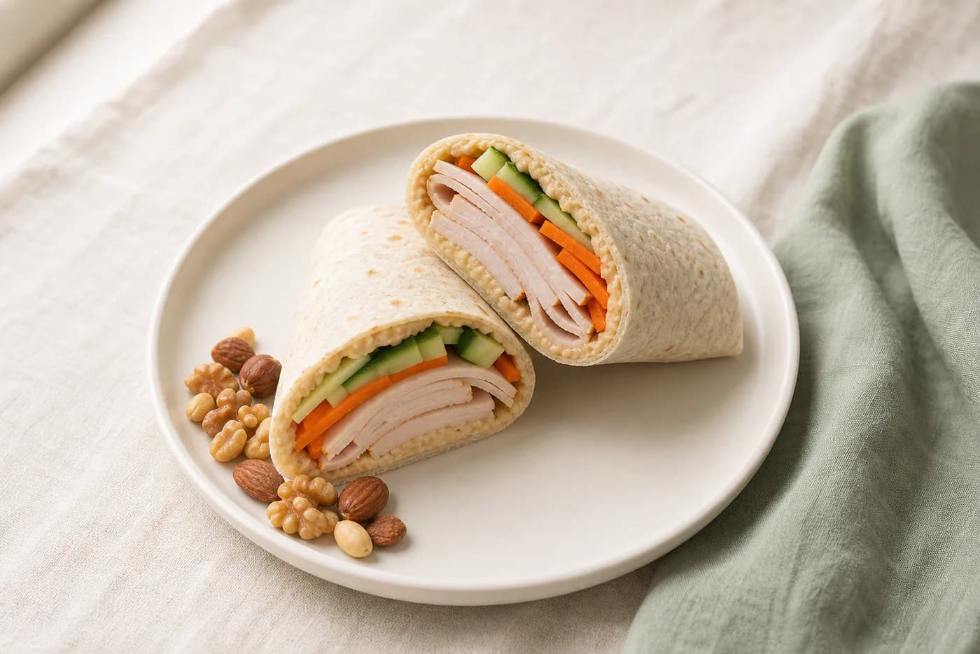 Turkey and Hummus Cassava Wrap